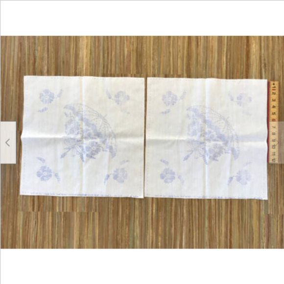 Floral Parasol Bouquet Artex Tri-Chem Pre-Printed Fabric for Embroidery or Paint - Picture 3 of 3